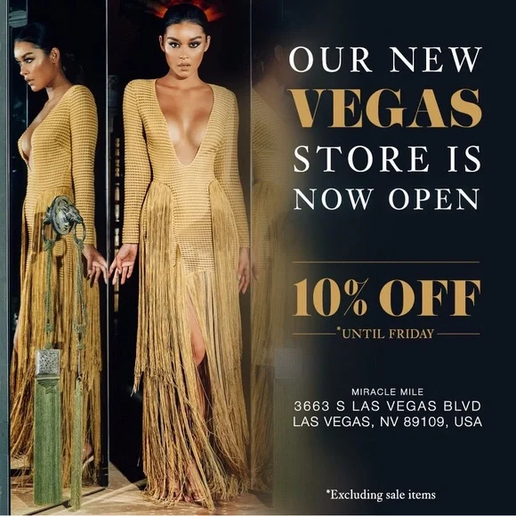 House of CB Gold Fringe Maxi Dress - Size Large - Picture 2 of 8